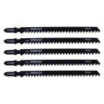 Lame scie sauteuse bois coupe grossière extra longue 344d - set 5 pièces Lame scie sauteuse bois coupe grossière extra longue 344d - set 5 pièces