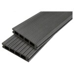 Lame terrasse bois composite alvolaire dual - coloris - gris anthracite, epaisseur - 25mm, largeur - ...