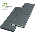 Green outside - lame terrasse composite coexprotect 2. 60m coloris gris, 2 faces rversibles. protection ...