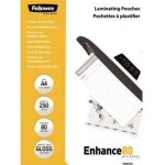 Fellowes - laminierfolie enhance 80 5312903 din a4 tr 250 st. / pack.