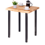Lamo manufaktur - table en bois massif avec un bord rgulier, table  manger, table de cuisine 60x60x76 ...