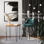 Lamo manufaktur - table haute de bar ou bistrot, table � manger pour le salon 60x60x76 cm (long. x larg. ...