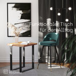 Lamo manufaktur - table haute de bar ou bistrot, table � manger pour le salon 60x60x76 cm (long. x larg. ...