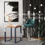 Lamo manufaktur - table haute de bar ou bistrot, table  manger pour le salon 60x60x76 cm (long. x larg. ...