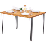Lamo manufaktur - table pour salle � manger 120x80x76 cm (long. x larg. x haut. ), bois massif, creative, ...