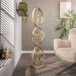 Lampadaire 3 lampes rotatives 40x30x124 cm en m�tal beige - sybil