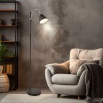 Lampadaire anthracite spot spot mobile salon �clairage stand lampe hauteur r�glable