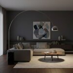 Lampadaire arc  bend  - e27 - noir