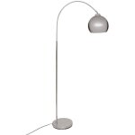 Lampadaire arc orientable, abat - jour sur pied en acier chrom� - longueur 70, 5 x largeur 29 x hauteur ...