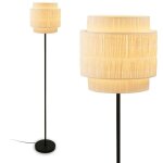 Lampadaire briloner papper, abat - jour en raphia, interrupteur au pied, style boh me, douille e27, naturel, ... Lampadaire briloner papper, abat - jour en raphia, interrupteur au pied, style boh me, douille e27, naturel, ...