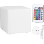 Lampadaire cube / carr� orientable, lampe de chevet cr�ative, �clairage d'ambiance rechargeable int�gr� ...