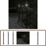 Lampadaires d'extérieur 3 pcs noir 100 cm acier inoxydable - lampadaire exterieur - Éclairage extérieur ... Lampadaires d'extérieur 3 pcs noir 100 cm acier inoxydable - lampadaire exterieur - Éclairage extérieur ...