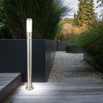 Lampadaire ext�rieur en acier inoxydable d�tecteur de mouvement piliers lumi�re de support de jardin ...