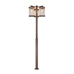 Lampadaire d'ext�rieur en aluminium couleur rouille avec capteur cr�pusculaire h 240 cm