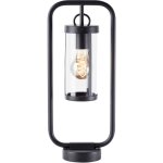 Lampadaire d'extrieur brilliant sidney, 48 cm, e27, mtal / verre, noir