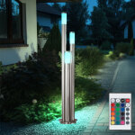 Lampadaire ext�rieur, dimmable avec t�l�commande, lampadaire led ext�rieur en acier inoxydable, �clairage ...