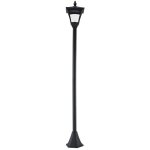 Lampadaire d'extrieur - clairage solaire 10 lumens - lanterne jardin noire rsistante aux intempries ...