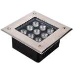 Lampadaire d'ext�rieur � encastrer carr� led en acier inoxydable mat�riau �tanche ip67 forte capacit� ...