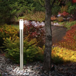 Lampadaire ext�rieur lampadaire de jardin lampe d'ext�rieur �clairage de chemin, acier inoxydable, 1x ...