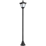 Lampadaire d'ext�rieur solaire, �clairage led classique 30 lm � intensit� variable 15 x 15 x 120 cm, ...