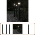 Lampadaires d'extérieur avec sortie 3 pcs noir 110 cm aluminium - lampadaire exterieur - Éclairage extérieur ... Lampadaires d'extérieur avec sortie 3 pcs noir 110 cm aluminium - lampadaire exterieur - Éclairage extérieur ...