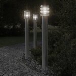 Lampadaire d'ext�rieur et sortie argent� 110cm acier inoxydable vidaxl