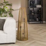 M&s - lampadaire forme cne 40x40x123 cm en manguier naturel