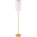 Lampadaire d'int�rieur lampadaire �l�gant en acier avec abat - jour en tissu, lampe de salon, interrupteur ...