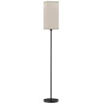 Lampadaire d'int�rieur moderne avec abat - jour lin et interrupteur au pied - salon ou chambre - noir ...
