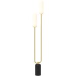 Lampadaire d'int�rieur lampadaire sur pied de salon lampe sur pied avec 2 abat - jours en verre, base ...