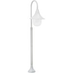Lampadaire de jardin e27 120 cm aluminium blanc
