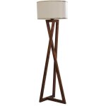 Lampadaire, lampe sur pied, �clairage de salon lamp noyer
