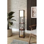Lampadaire, lampe sur pied, �clairage de salon lamp noyer