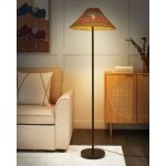 Lampadaire - lampe sur pied kyoga corde en papier beige