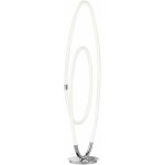 Lampadaire led dimmable lampe de salon moderne sur pied chrome lampadaire incurv�, m�tal, 59w 6700lm ...