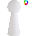 Lampadaire led pour ext�rieur moderne �clairage rvb mat�riau synth�tique ip54 blanc torne