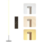 Lampadaire led - homcom - intensit� variable, t�l�commande, interrupteur � pied - acier - �20 x 150 cm ...