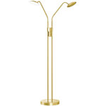 Lampadaire led laiton lampe sur pied dimmable cct lampe de salon lampe de lecture bras mobiles, m�tal ...