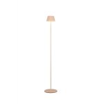 Lampadaire led, lampe de salon, mtal, sable, variateur tactile, ip44, h 123 cm