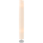 Lampadaire moderne, 40w, 14l x 14l x 120h cm, acier inoxydable, blanc