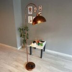Lampadaire moderne en métal cuivre avec tête de lit mobile, culot e27, lampadaire moderne pour salon ... Lampadaire moderne en métal cuivre avec tête de lit mobile, culot e27, lampadaire moderne pour salon ...