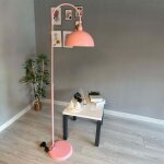 Lampadaire moderne en mtal rose avec tte de lit mobile, culot e27, lampadaire moderne pour salon ou ...