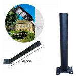 Lampadaire de rue � support de m�t en m�tal ext�rieur peint noir 43, 5 d 5, 5 cm