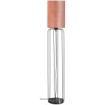 Fischer leuchten - lampadaire de salon 1 lumire lampadaire noir rose avec abat - jour textile, tissu ...