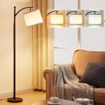 Lampadaires pour salon avec ampoule led 3 temp�ratures de couleur, lampe sur pied pour chambre � coucher, ...