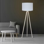 Lampadaire de salon blanc avec trépied, style moderne kilis Lampadaire de salon blanc avec trépied, style moderne kilis