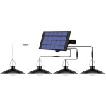 Lampadaire solaire à 4 têtes, lampes de plafond led rechargeables, Éclairage automatique, résistant à ... Lampadaire solaire à 4 têtes, lampes de plafond led rechargeables, Éclairage automatique, résistant à ...