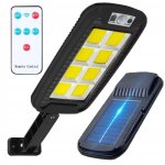 Lampadaire solaire pour �clairage ext�rieur, 240 led cob, �tanche, avec d�tecteur de mouvement pir et ...