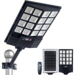 Lampadaire solaire d'ext�rieur, grand �clairage led pour parking, �tanche, avec d�tecteur de mouvement ...