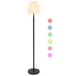 Lampadaire solaire extérieur avec led multicolore Lampadaire solaire extérieur avec led multicolore
